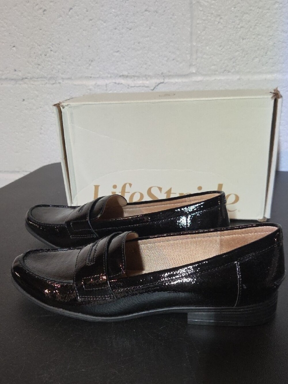 Life Stride Black Patent Leather Loafers - Picture 6 of 8